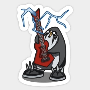 Metal Penguin Sticker